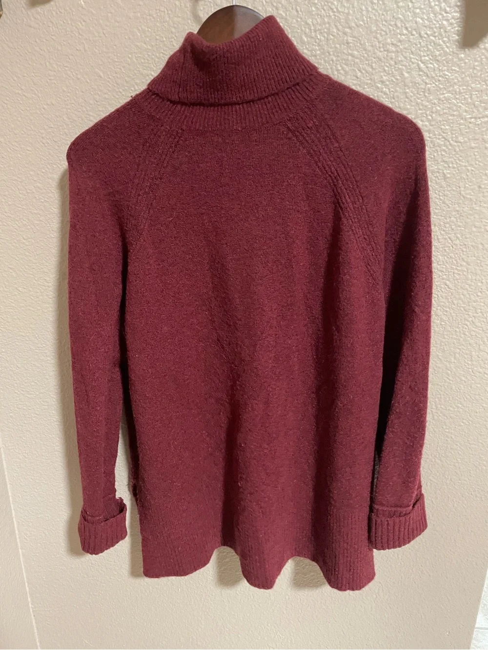 J. Crew Maroon Merino Wool Alpaca blend Turtleneck Sweater